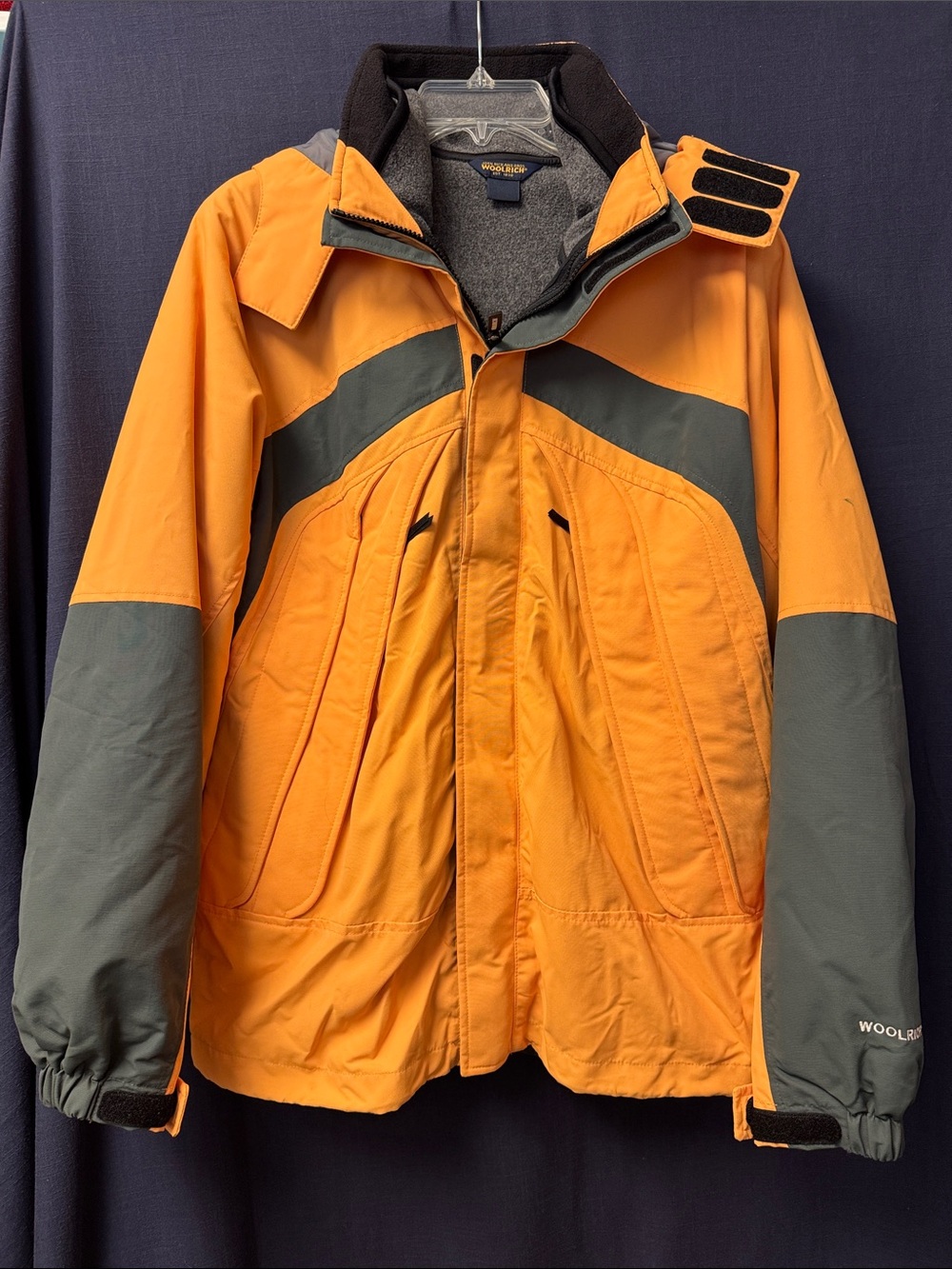 Woolrich Orange and Gray Men's Ski Jacket - Size Medium